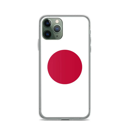 Coque iphone drapeau japon souple antichoc transparente