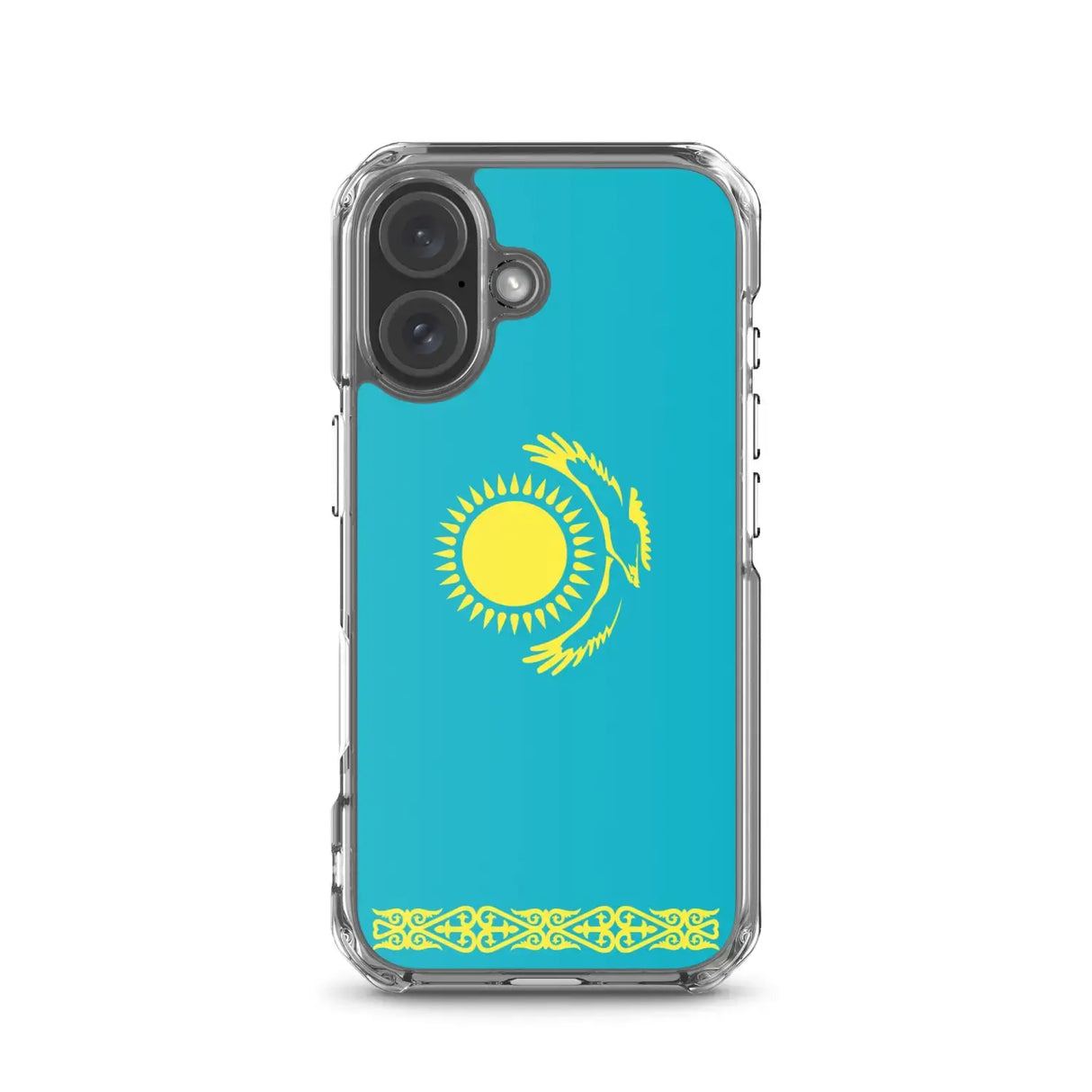 Coque iphone drapeau kazakhstan souple antichoc transparente