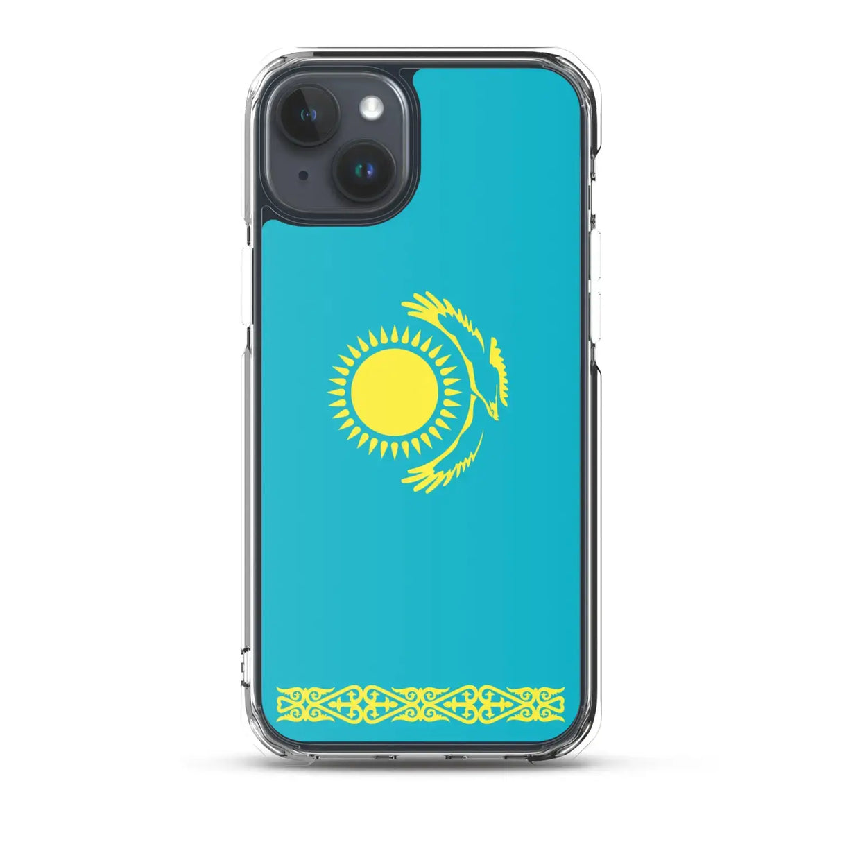 Coque iphone drapeau kazakhstan souple antichoc transparente