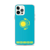 Coque iphone drapeau kazakhstan souple antichoc transparente