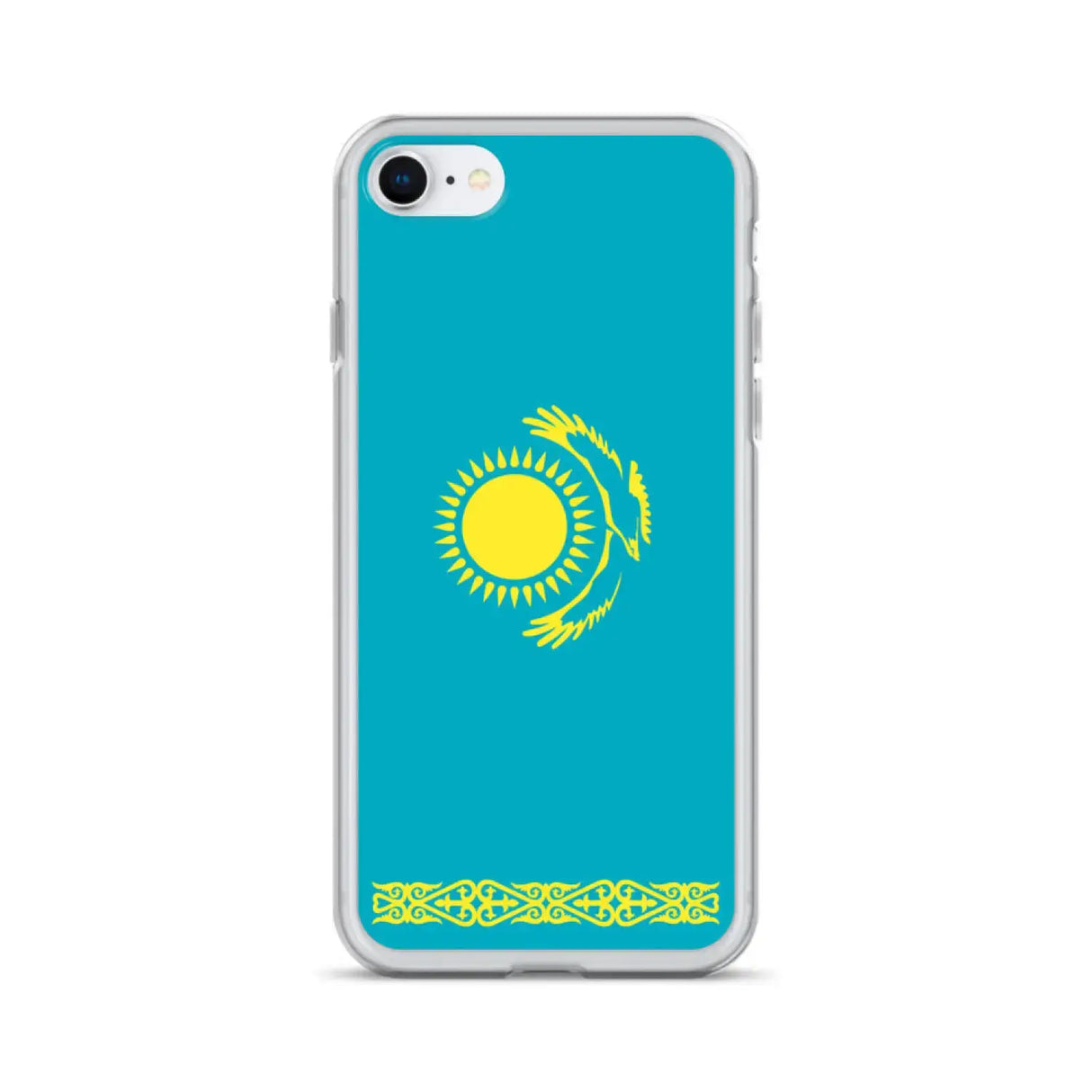 Coque iphone drapeau kazakhstan souple antichoc transparente