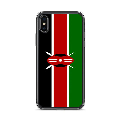 Coque iphone drapeau kenya souple antichoc transparente