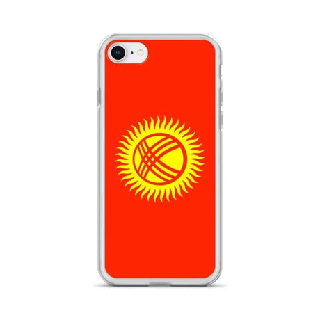 Coque iphone drapeau kirghizistan souple antichoc transparente