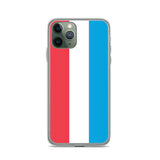Coque iphone drapeau luxembourg souple antichoc transparente