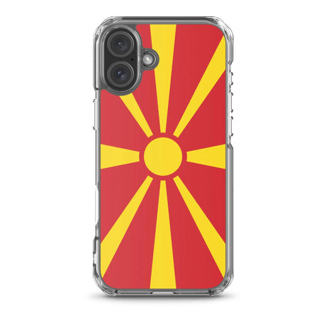 Coque iphone drapeau macédoine du nord souple antichoc