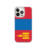 Coque iphone drapeau mongolie souple antichoc transparente