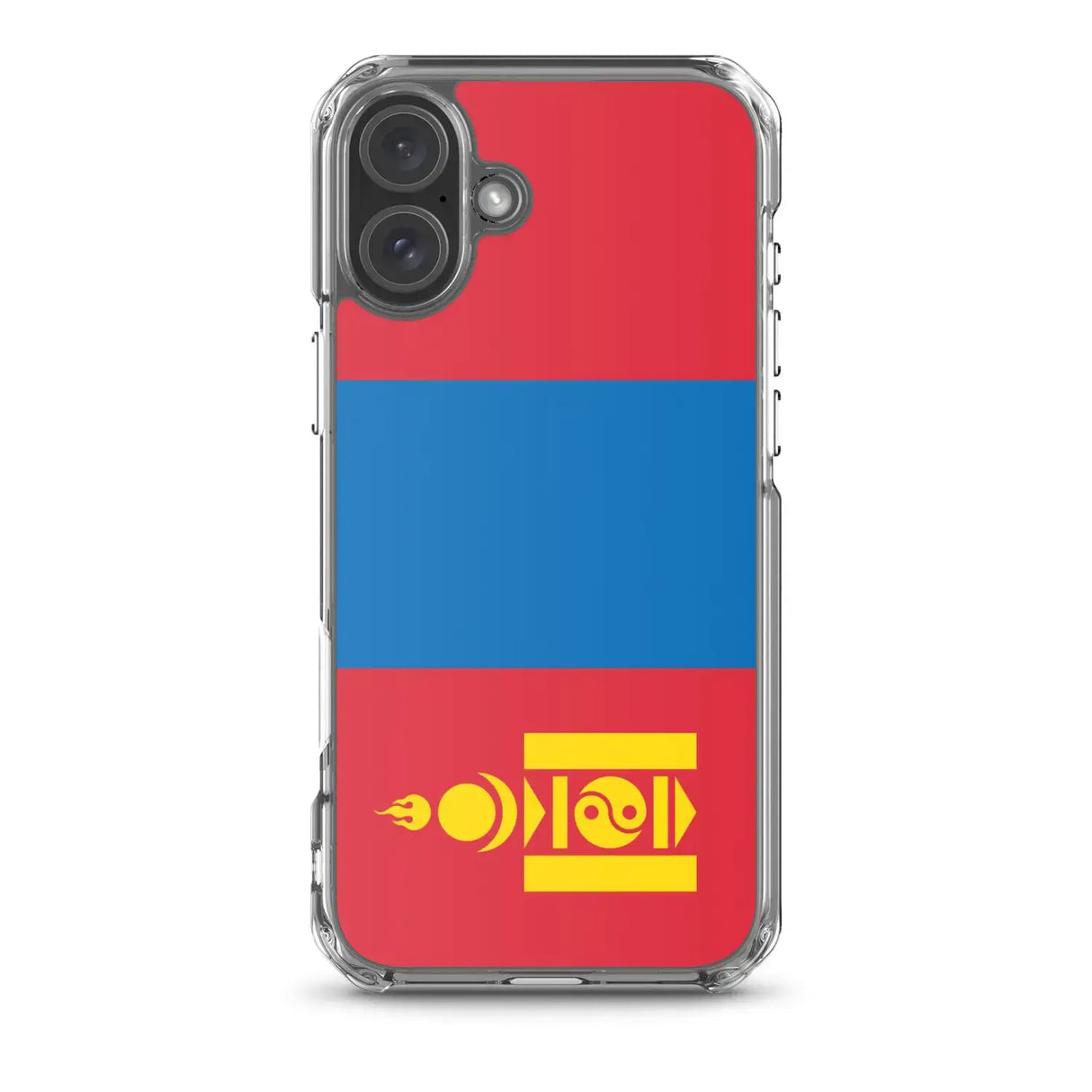 Coque iphone drapeau mongolie souple antichoc transparente