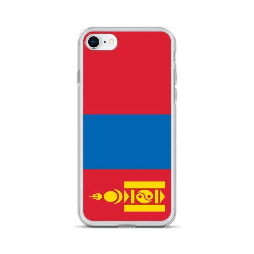 Coque iphone drapeau mongolie souple antichoc transparente