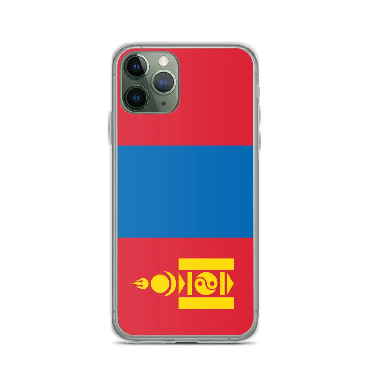 Coque iphone drapeau mongolie souple antichoc transparente