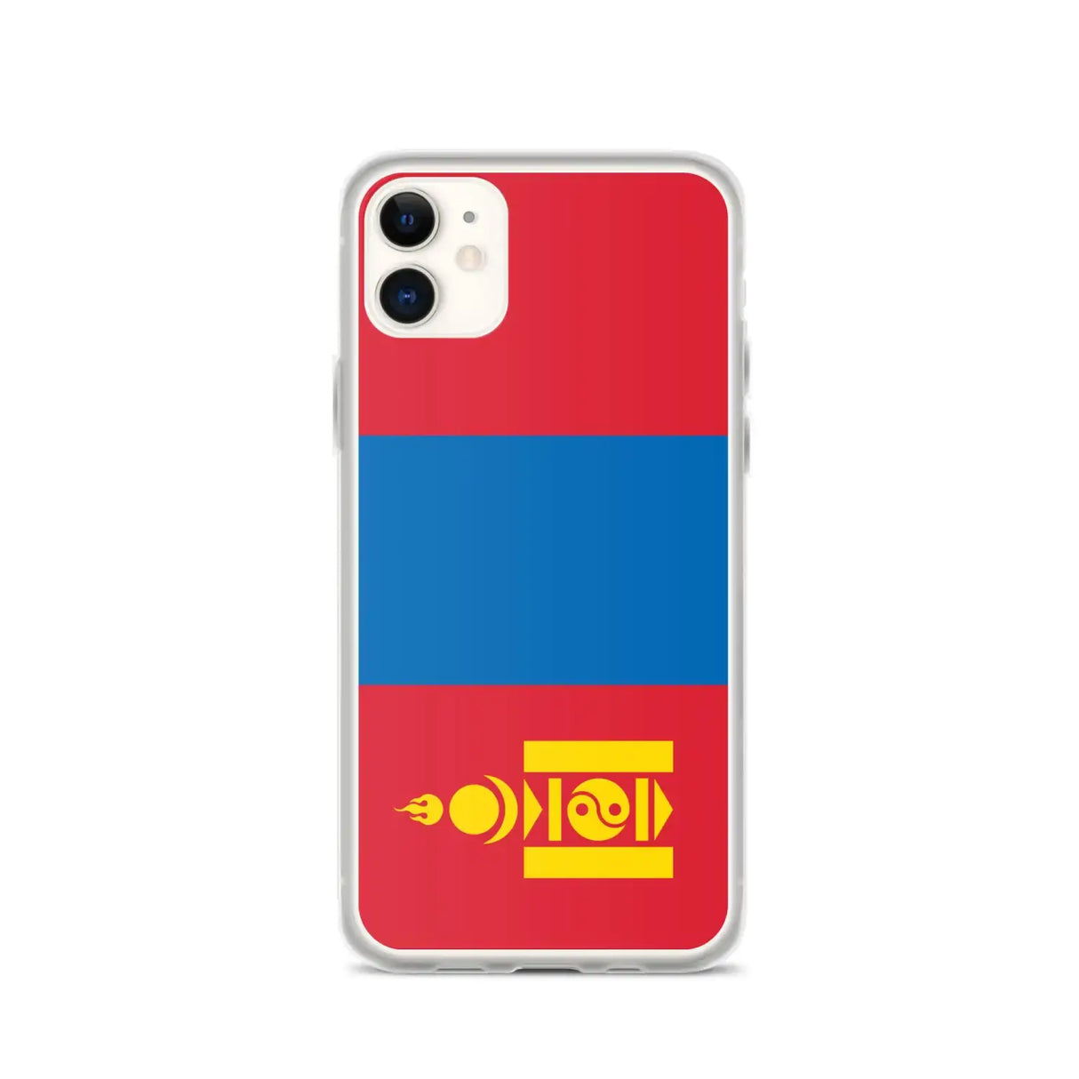 Coque iphone drapeau mongolie souple antichoc transparente