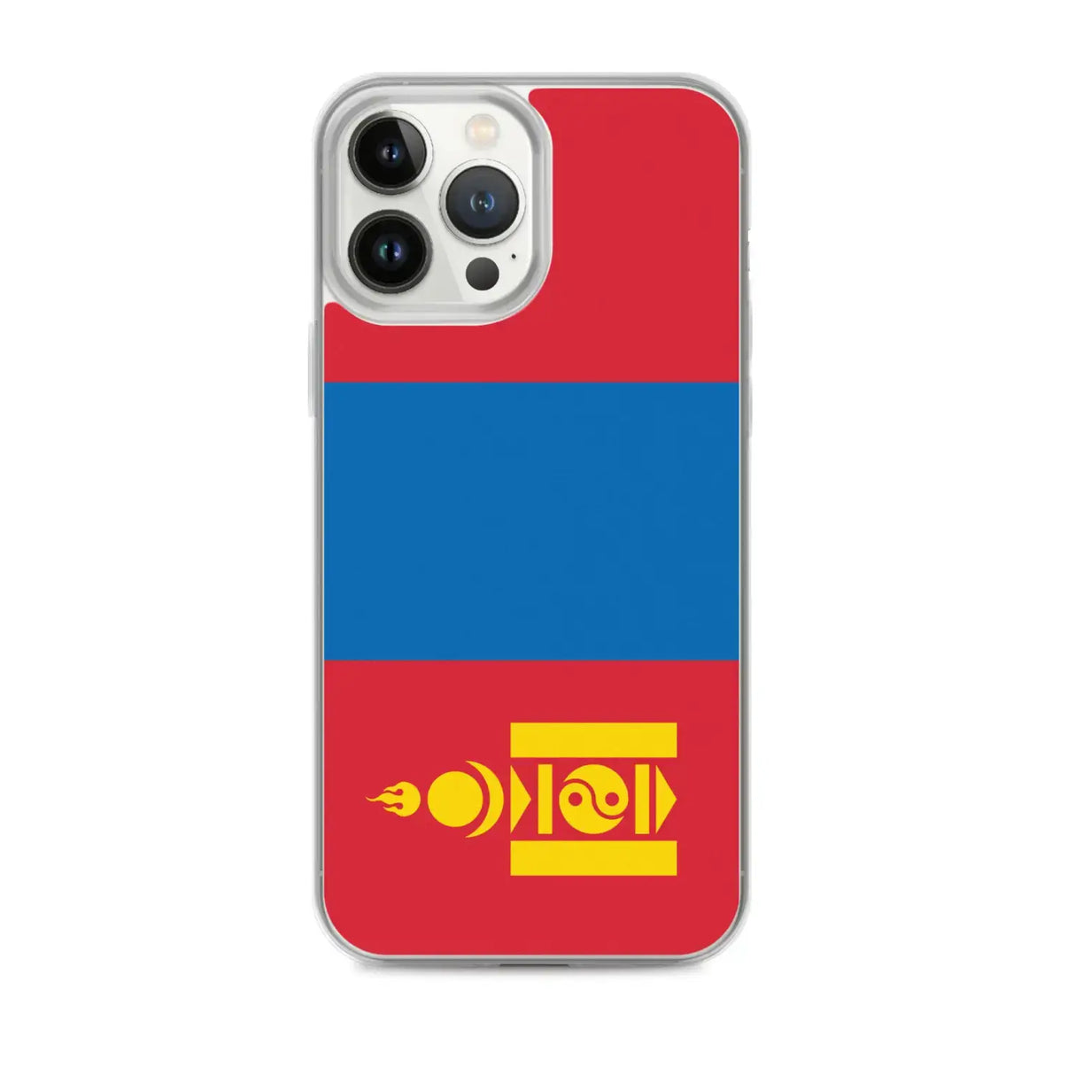 Coque iphone drapeau mongolie souple antichoc transparente
