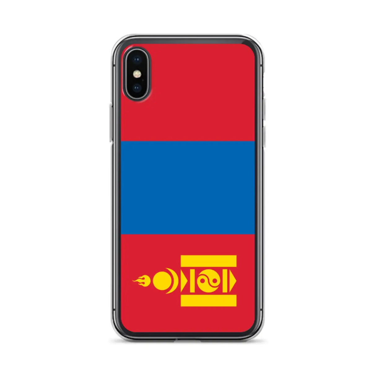 Coque iphone drapeau mongolie souple antichoc transparente