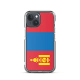 Coque iphone drapeau mongolie souple antichoc transparente