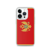Coque iphone drapeau monténégro souple antichoc transparente