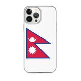 Coque iphone drapeau népal souple antichoc transparente