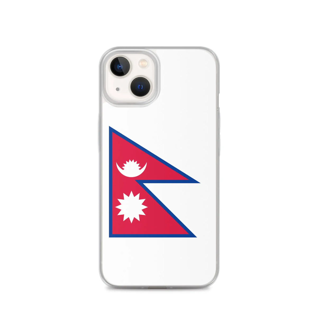 Coque iphone drapeau népal souple antichoc transparente