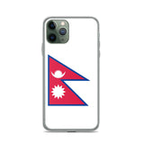 Coque iphone drapeau népal souple antichoc transparente