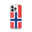 Coque iphone drapeau norvège souple antichoc transparente