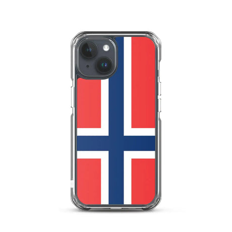 Coque iphone drapeau norvège souple antichoc transparente