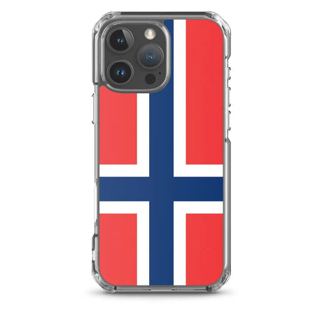 Coque iphone drapeau norvège souple antichoc transparente