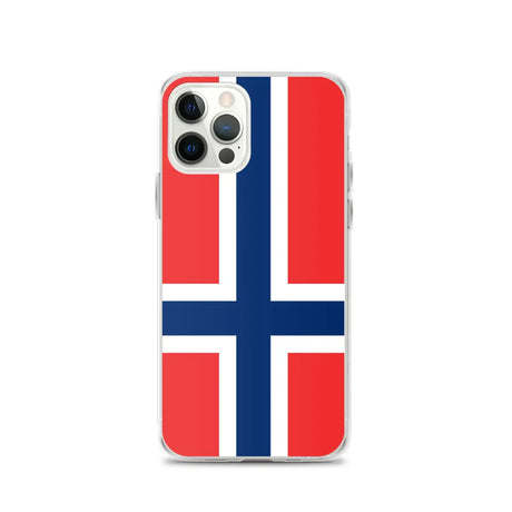 Coque iphone drapeau norvège souple antichoc transparente