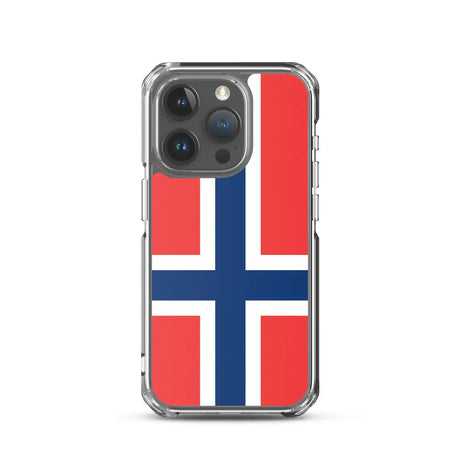 Coque iphone drapeau norvège souple antichoc transparente