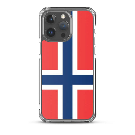 Coque iphone drapeau norvège souple antichoc transparente