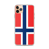 Coque iphone drapeau norvège souple antichoc transparente