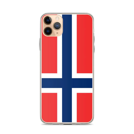 Coque iphone drapeau norvège souple antichoc transparente