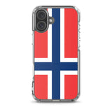 Coque iphone drapeau norvège souple antichoc transparente