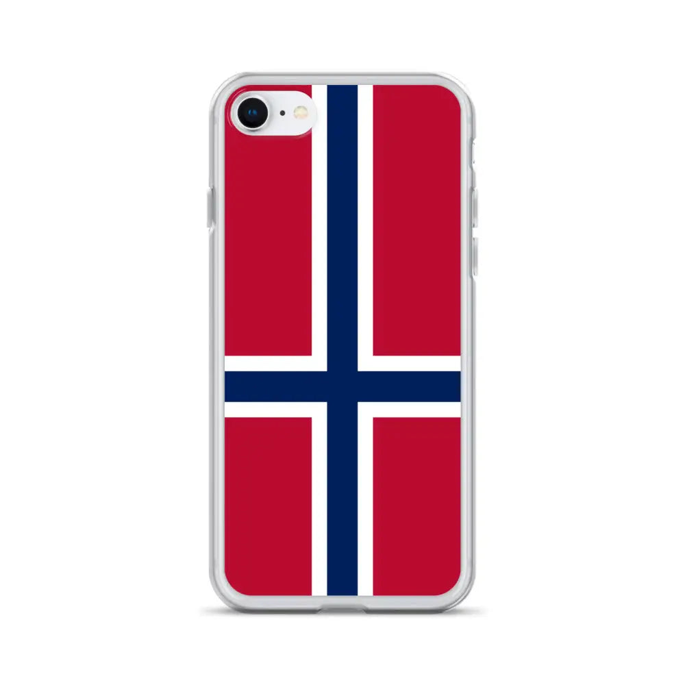 Coque iphone drapeau norvège souple résistante antichoc