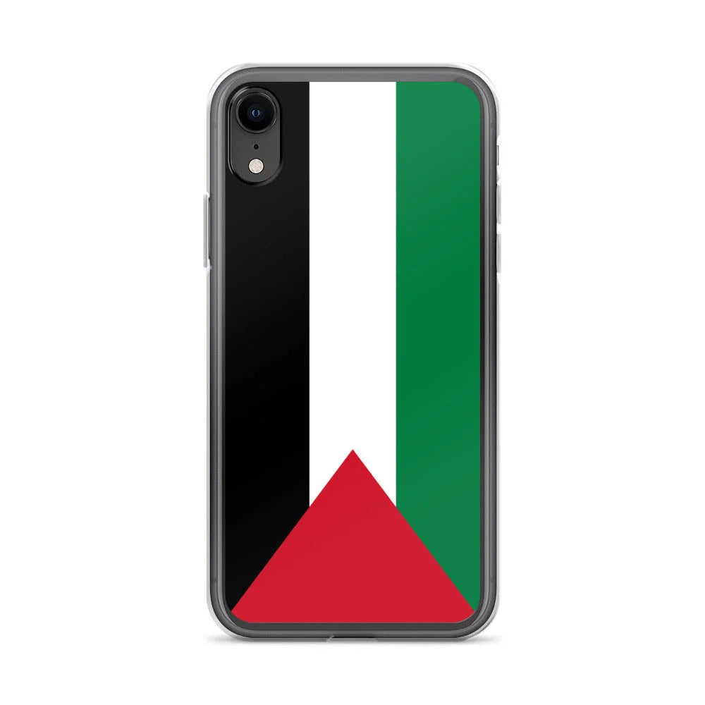 Coque iphone drapeau palestine souple antichoc transparente