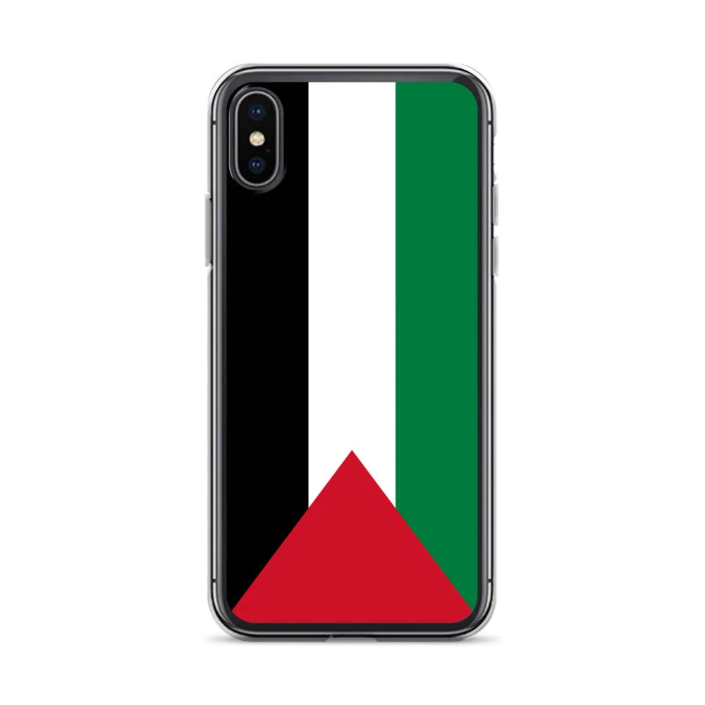 Coque iphone drapeau palestine souple antichoc transparente
