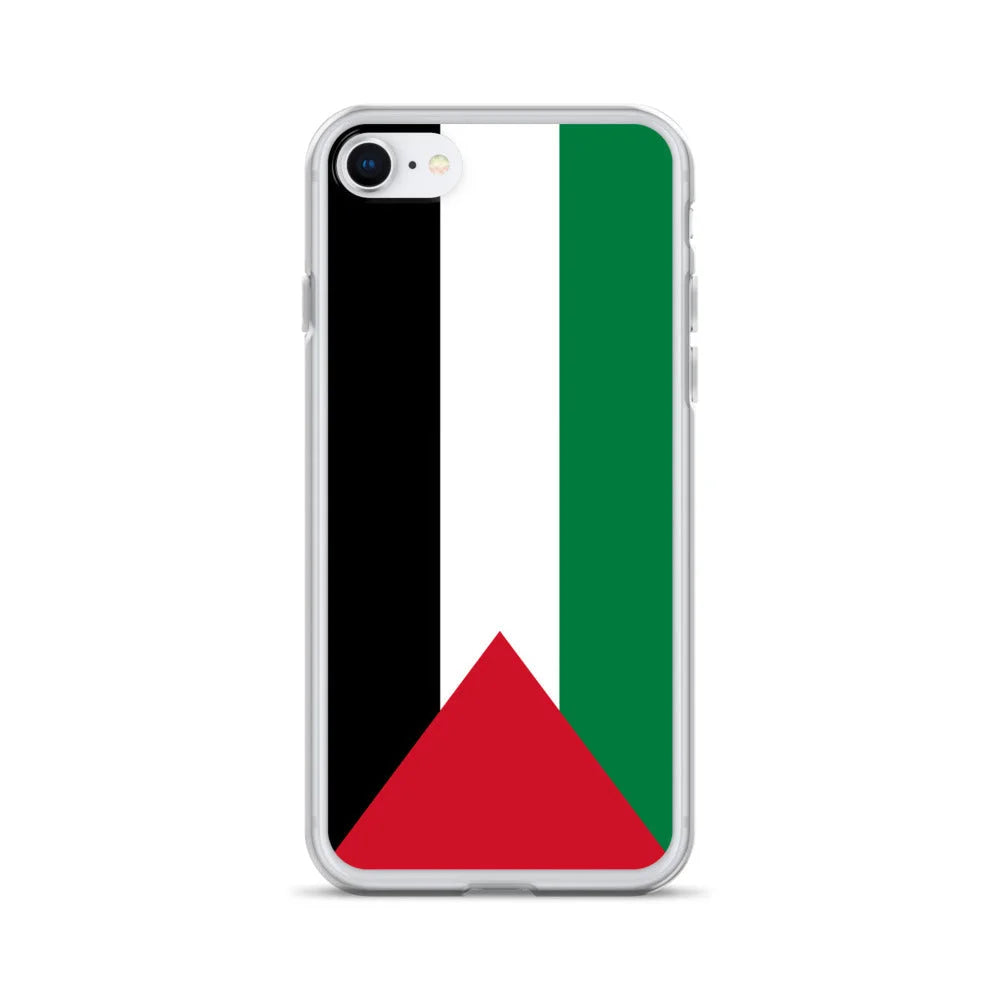 Coque iphone drapeau palestine souple antichoc transparente