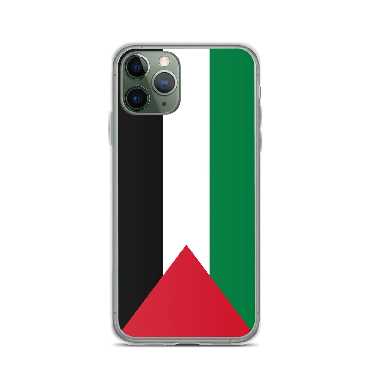 Coque iphone drapeau palestine souple antichoc transparente