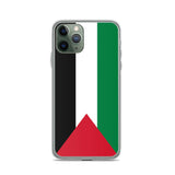 Coque iphone drapeau palestine souple antichoc transparente