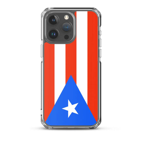 Coque iphone drapeau porto rico souple antichoc transparente