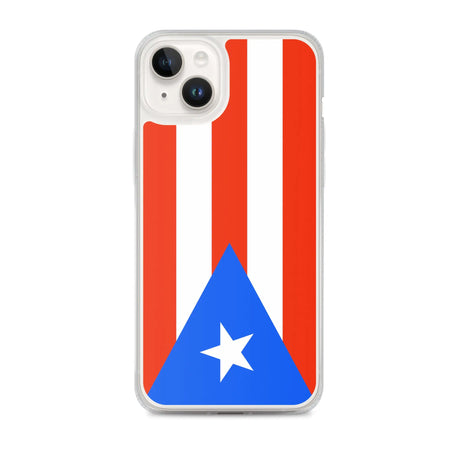 Coque iphone drapeau porto rico souple antichoc transparente