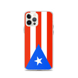 Coque iphone drapeau porto rico souple antichoc transparente