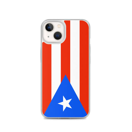 Coque iphone drapeau porto rico souple antichoc transparente