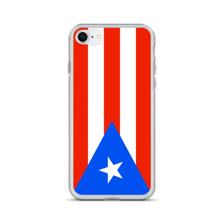 Coque iphone drapeau porto rico souple antichoc transparente