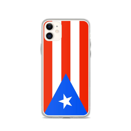 Coque iphone drapeau porto rico souple antichoc transparente