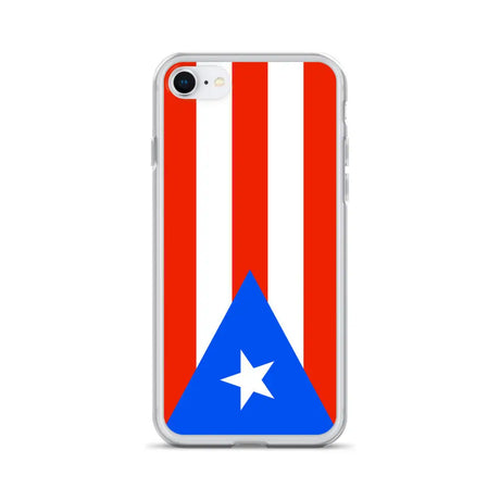 Coque iphone drapeau porto rico souple antichoc transparente
