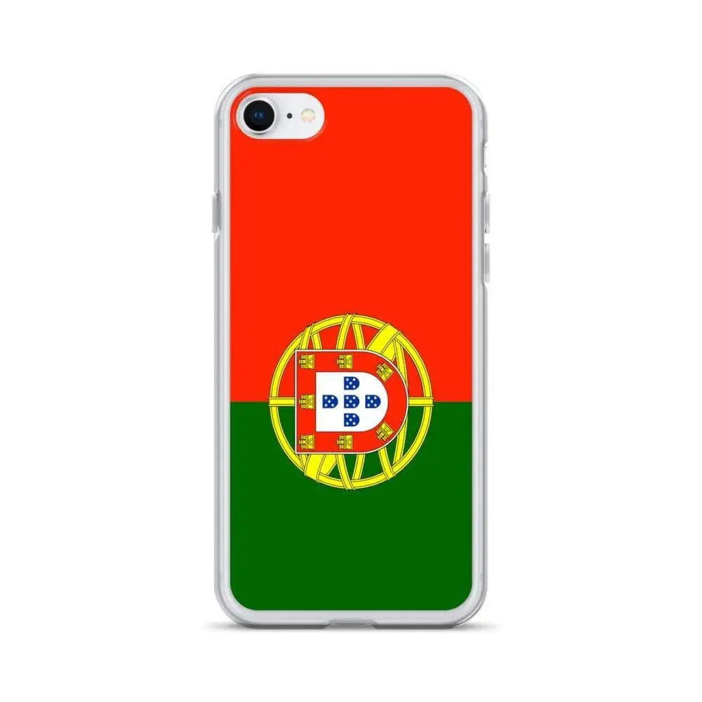 Coque iphone drapeau portugal souple antichoc transparente