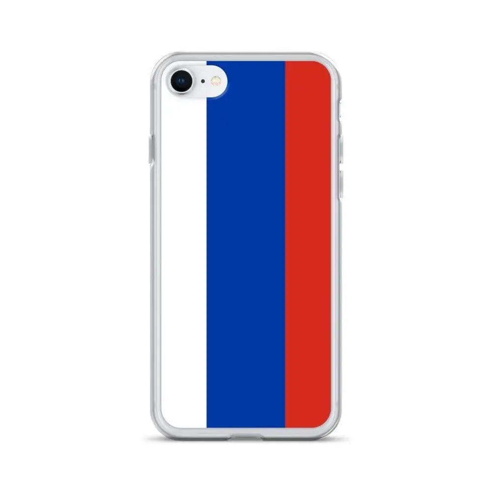 Coque iphone drapeau russie souple résistante antichoc