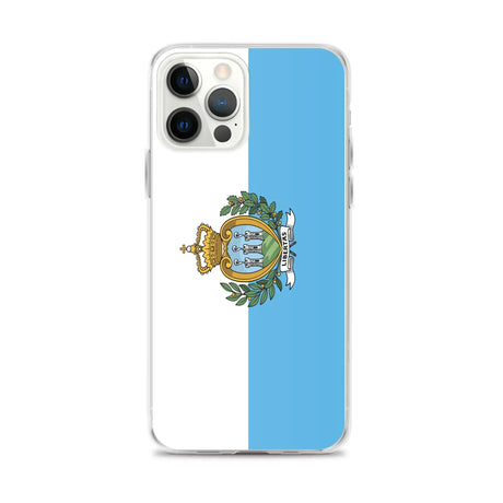 Coque iphone drapeau saint-marin souple antichoc transparente