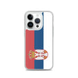 Coque iphone drapeau serbie souple antichoc transparente