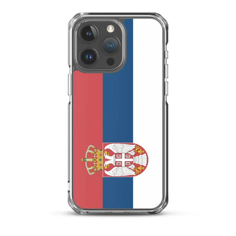 Coque iphone drapeau serbie souple antichoc transparente