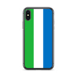 Coque iphone drapeau sierra leone souple antichoc transparente