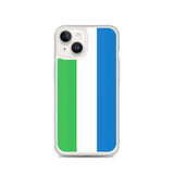 Coque iphone drapeau sierra leone souple antichoc transparente